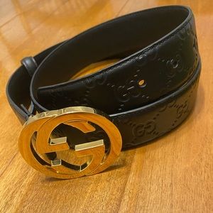 Black Gucci Belt